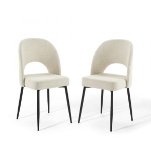 Modway - Rouse Dining Side Chair Upholstered Fabric (Set of 2) - EEI-4490-BLK-BEI