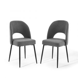 Modway - Rouse Dining Side Chair Upholstered Fabric (Set of 2) - EEI-4490-BLK-CHA