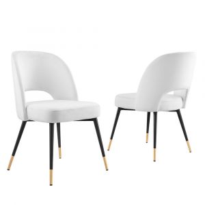 Modway - Rouse Performance Velvet Dining Side Chairs - (Set of 2) - EEI-4599-WHI