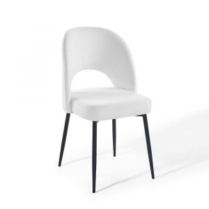 Modway - Rouse Upholstered Fabric Dining Side Chair - EEI-3801-BLK-WHI