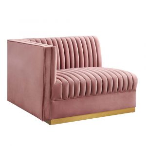 Modway - Sanguine Channel Tufted Performance Velvet Modular Sectional Sofa Left-Arm Chair - EEI-6031-DUS