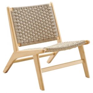 Modway - Saoirse Woven Rope Wood Accent Lounge Chair - EEI-6543-NAT-NAT
