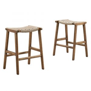 Modway - Saoirse Woven Rope Wood Counter Stool - (Set of 2) - EEI-6548-WAL-NAT
