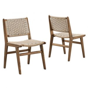 Modway - Saoirse Woven Rope Wood Dining Side Chair - EEI-6545-WAL-NAT