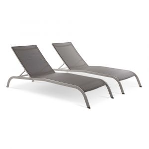 Modway - Savannah Outdoor Patio Mesh Chaise Lounge (Set of 2) - EEI-4005-GRY