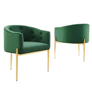 Modway - Savour Tufted Performance Velvet Accent Chairs - (Set of 2) - EEI-5415-EME