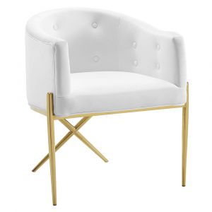 Modway - Savour Tufted Performance Velvet Accent Dining Armchair - EEI-3906-WHI