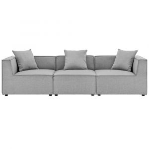 Modway - Saybrook Outdoor Patio Upholstered 3-Piece Sectional Sofa - EEI-4379-GRY