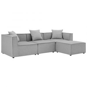 Modway - Saybrook Outdoor Patio Upholstered 4-Piece Sectional Sofa - EEI-4380-GRY