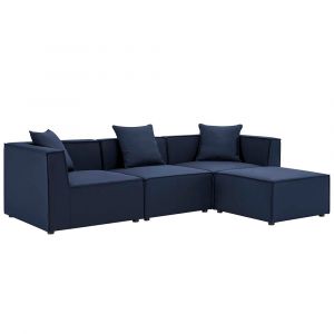 Modway - Saybrook Outdoor Patio Upholstered 4-Piece Sectional Sofa - EEI-4380-NAV