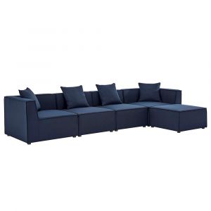 Modway - Saybrook Outdoor Patio Upholstered 5-Piece Sectional Sofa - EEI-4382-NAV