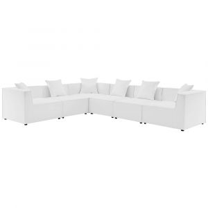 Modway - Saybrook Outdoor Patio Upholstered 6-Piece Sectional Sofa - EEI-4385-WHI