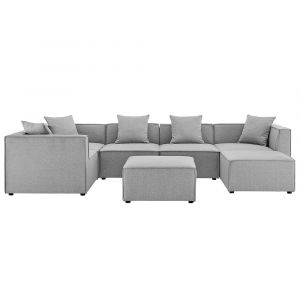 Modway - Saybrook Outdoor Patio Upholstered 7-Piece Sectional Sofa - EEI-4387-GRY