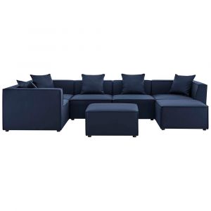 Modway - Saybrook Outdoor Patio Upholstered 7-Piece Sectional Sofa - EEI-4387-NAV