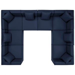 Modway - Saybrook Outdoor Patio Upholstered 8-Piece Sectional Sofa - EEI-4388-NAV