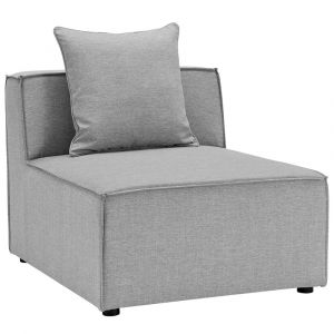 Modway - Saybrook Outdoor Patio Upholstered Sectional Sofa Armless Chair - EEI-4209-GRY