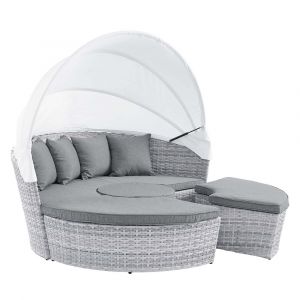 Modway - Scottsdale Canopy Outdoor Patio Daybed - EEI-4442-LGR-GRY