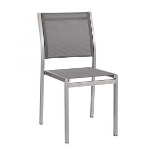 Modway - Shore Outdoor Patio Aluminum Side Chair - EEI-2259-SLV-GRY