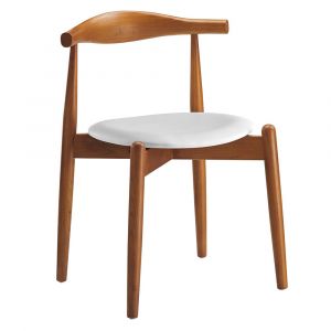 Modway - Stalwart Dining Side Chair in Dark Walnut White - EEI-1080-DWL-WHI
