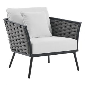 Modway - Stance Outdoor Patio Aluminum Armchair - EEI-3054-GRY-WHI