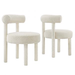 Modway - Toulouse Boucle Fabric Dining Chair - (Set of 2) - EEI-6705-IVO