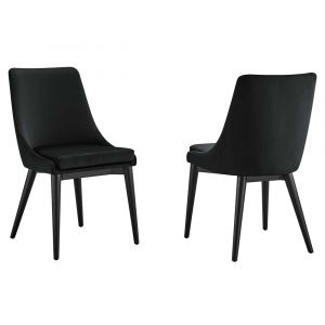 Modway - Viscount Accent Performance Velvet Dining Chairs - (Set of 2) - EEI-5816-BLK