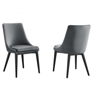 Modway - Viscount Accent Performance Velvet Dining Chairs - (Set of 2) - EEI-5816-GRY