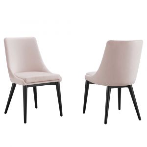 Modway - Viscount Accent Performance Velvet Dining Chairs - (Set of 2) - EEI-5816-PNK