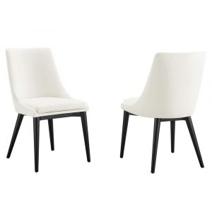Modway - Viscount Accent Performance Velvet Dining Chairs - (Set of 2) - EEI-5816-WHI