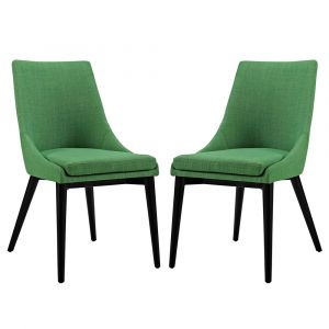 Modway - Viscount Dining Side Chair Fabric (Set of 2) - EEI-2745-GRN-SET