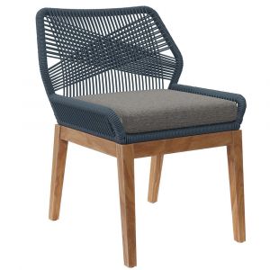 Modway - Wellspring Outdoor Patio Teak Wood Dining Chair - EEI-5747-BLU-GPH