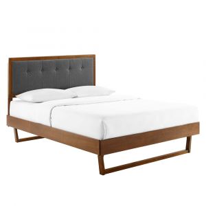 Modway - Willow Full Wood Platform Bed With Angular Frame - MOD-6634-WAL-CHA