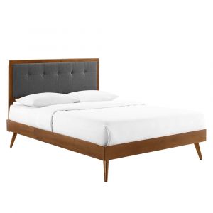 Modway - Willow Full Wood Platform Bed With Splayed Legs - MOD-6637-WAL-CHA