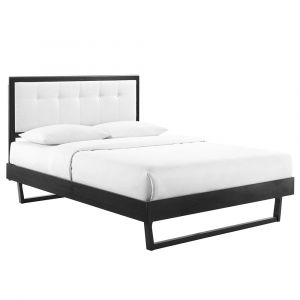 Modway - Willow Queen Wood Platform Bed With Angular Frame - MOD-6384-BLK-WHI