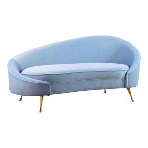Moes Home - Abigail Chaise in Blue - ME-1053-28