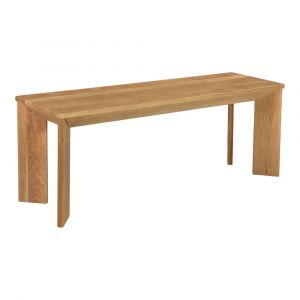 Moes Home - Angle Oak Dining Bench Small - RP-1028-24