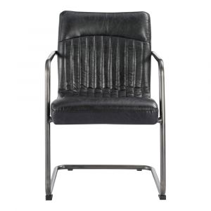 Moes Home - Ansel Arm Chair in Black - (Set of 2) - PK-1052-02