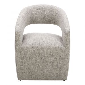 Moes Home - Barrow Rolling Dining Chair Performance Fabric Grey Storm - KQ-1024-39