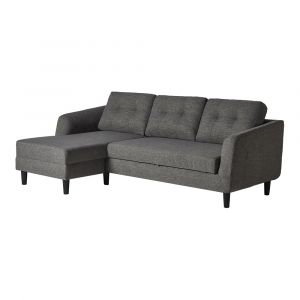 Moes Home - Belagio Sofa Bed With Chaise in Charcoal Left - MT-1019-07-L