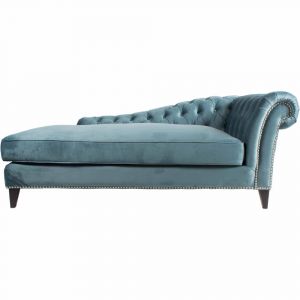 Moes Home - Bibiano Chaise Velvet in Blue - FN-1031-50