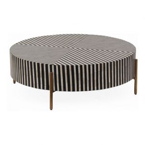 Moes Home - Chameau Coffee Table Small in Black and White - GZ-1147-37