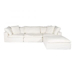Moes Home - Clay Lounge Modular Sectional Livesmart in Fabric Cream - YJ-1008-05
