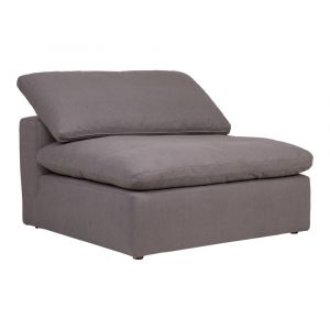 Moes Home - Clay Slipper Chair Livesmart Fabric in Light Grey - YJ-1001-29