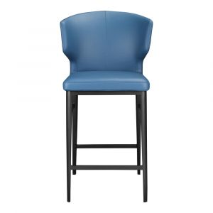 Moes Home - Delaney Counter Stool Steel in Blue - EJ-1022-28