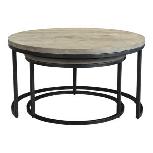 Moes Home - Drey Round Nesting Coffee Tables - BV-1011-15