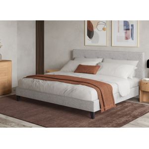 Moes Home - Eliza King Bed in Light Grey Fabric - RN-1021-29