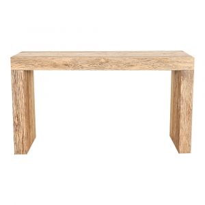 Moes Home - Evander Console Table Aged Oak - VL-1069-24
