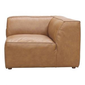 Moes Home - Form Corner Chair Sonoran Tan Leather - XQ-1001-40