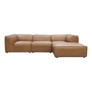 Moes Home - Form Lounge Modular Sectional Sonoran Tan Leather - XQ-1005-40