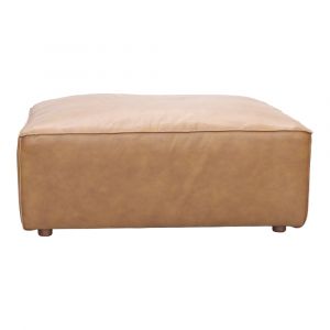 Moes Home - Form Ottoman Sonoran Tan Leather - XQ-1003-40